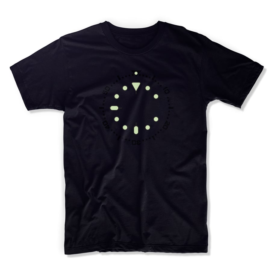 Seiko SKX009 - Glow in the dark horology art T shirt - uchi horology series