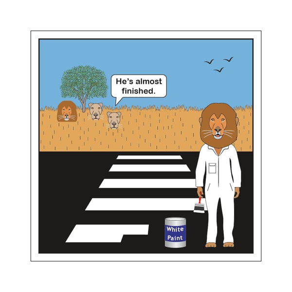 Zebra Crossing Postcard