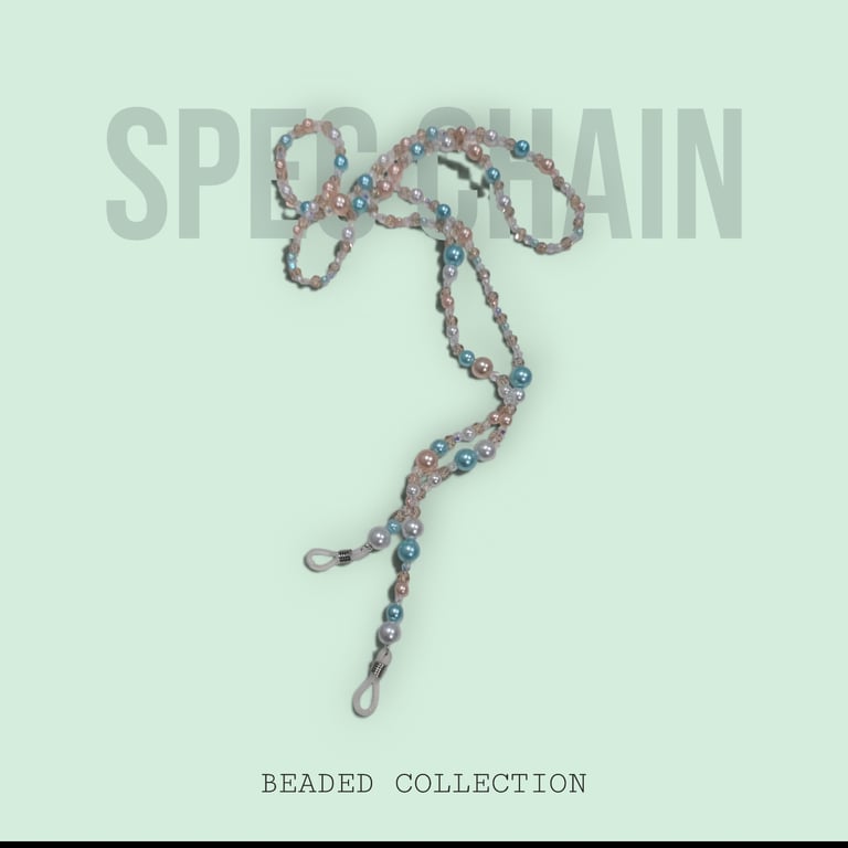 Handmade beaded spectacle chain