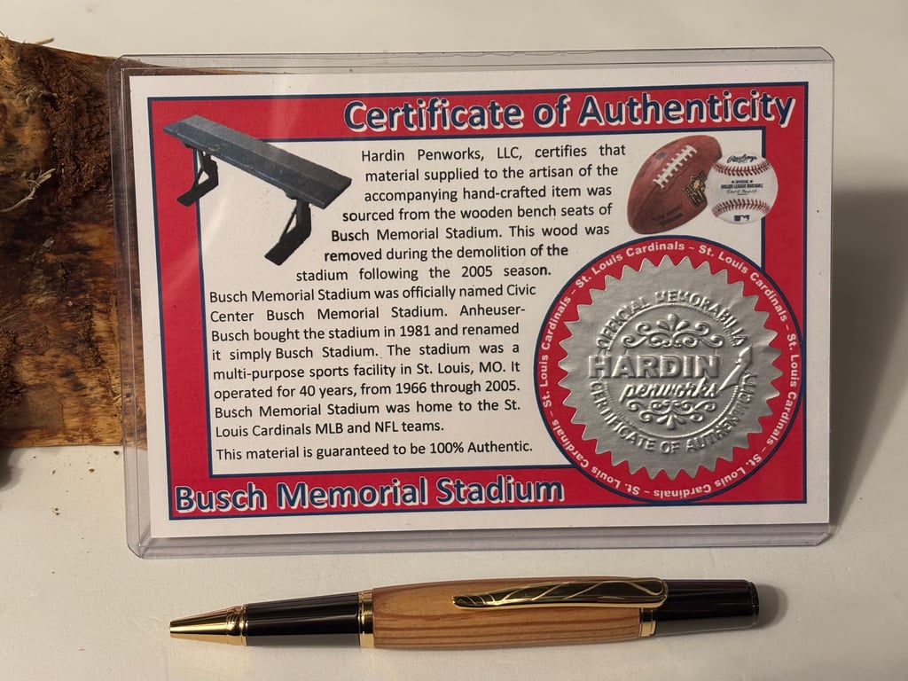 Busch Memorial Stadium Ballpoint Pen, Now Demolished Home of the Cardinals