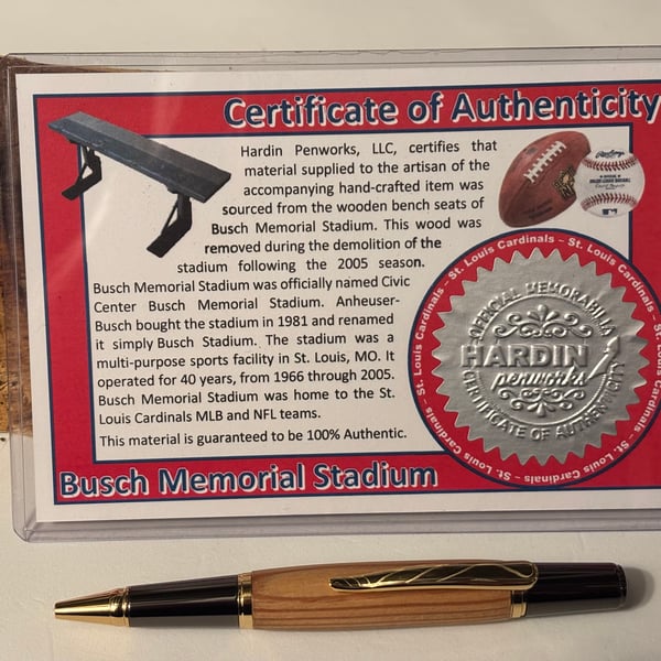 Busch Memorial Stadium Ballpoint Pen, Now Demolished Home of the Cardinals