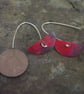  Red Copper Half Moon Dangle Earrings - Image 2