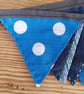 Handmade mini bunting in a blue theme. - Image 3