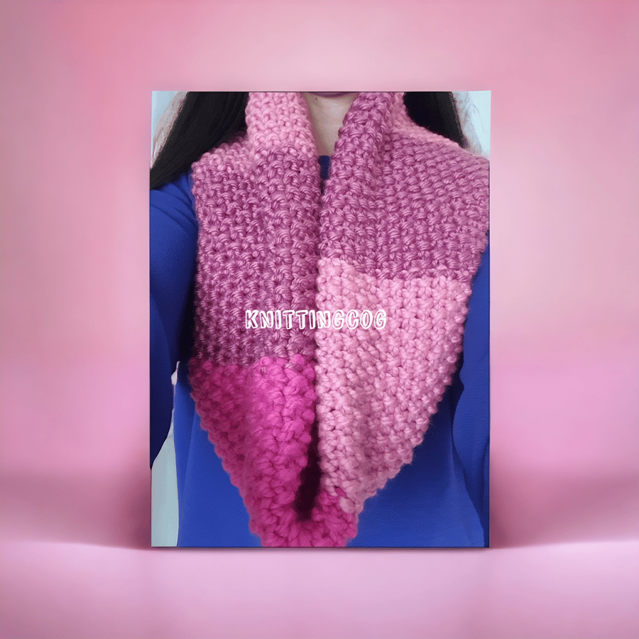 Handknitted super chunky snood