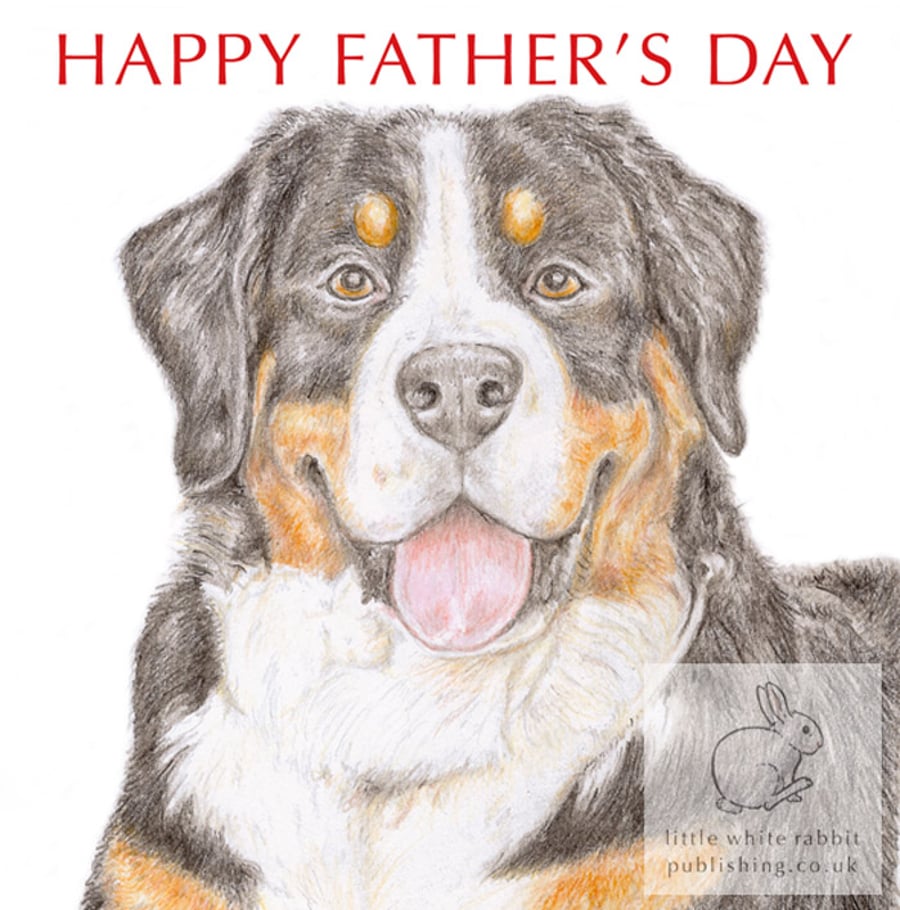Loki the Bernese Mountain Dog - Father's Day Card