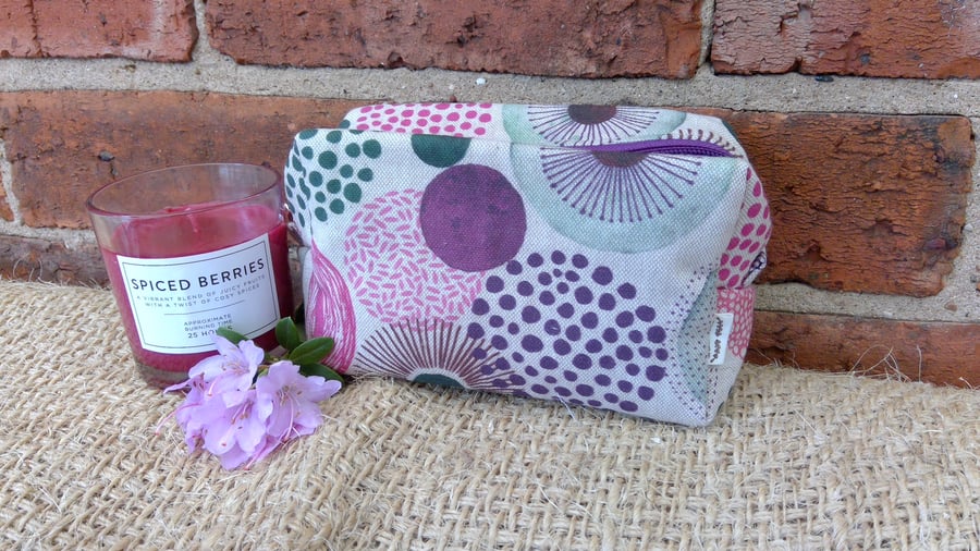 Abstract Mauve Circles Box Pouch
