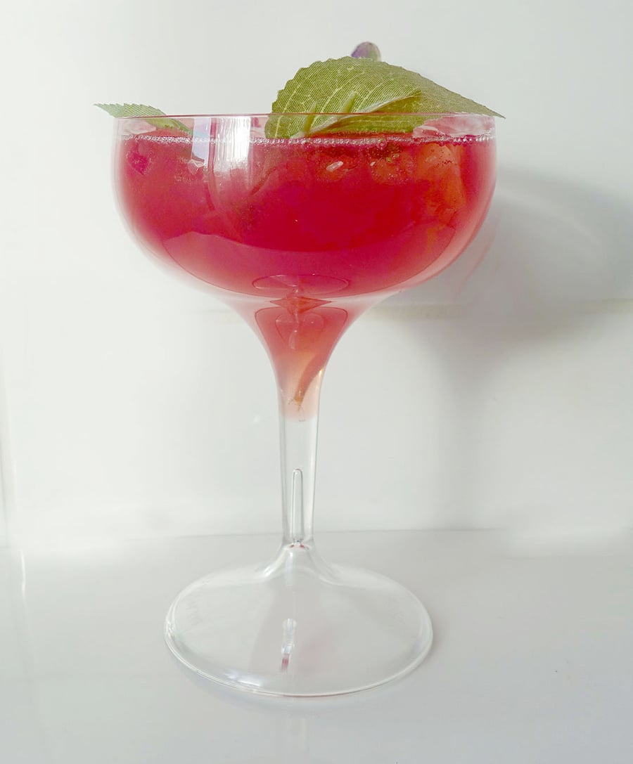 Strawberry Daiquiri Fake Cocktail for display, kitchen kitsch, themed parties