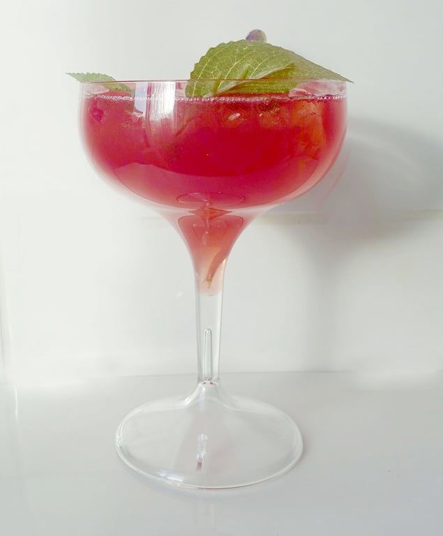 Strawberry Daiquiri Fake Cocktail for display, kitchen kitsch, themed parties