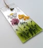 Bumblebee suncatcher, fused glass hanger, birthday gift, floral glass art.  - Image 8