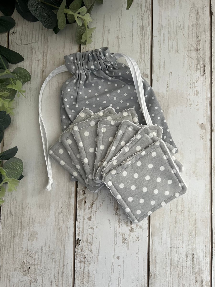 Reusable Face Wipes, Facial Pads in Fabric, Beauty Gift, 7 Pack