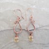 Citrine and Copper Earrings