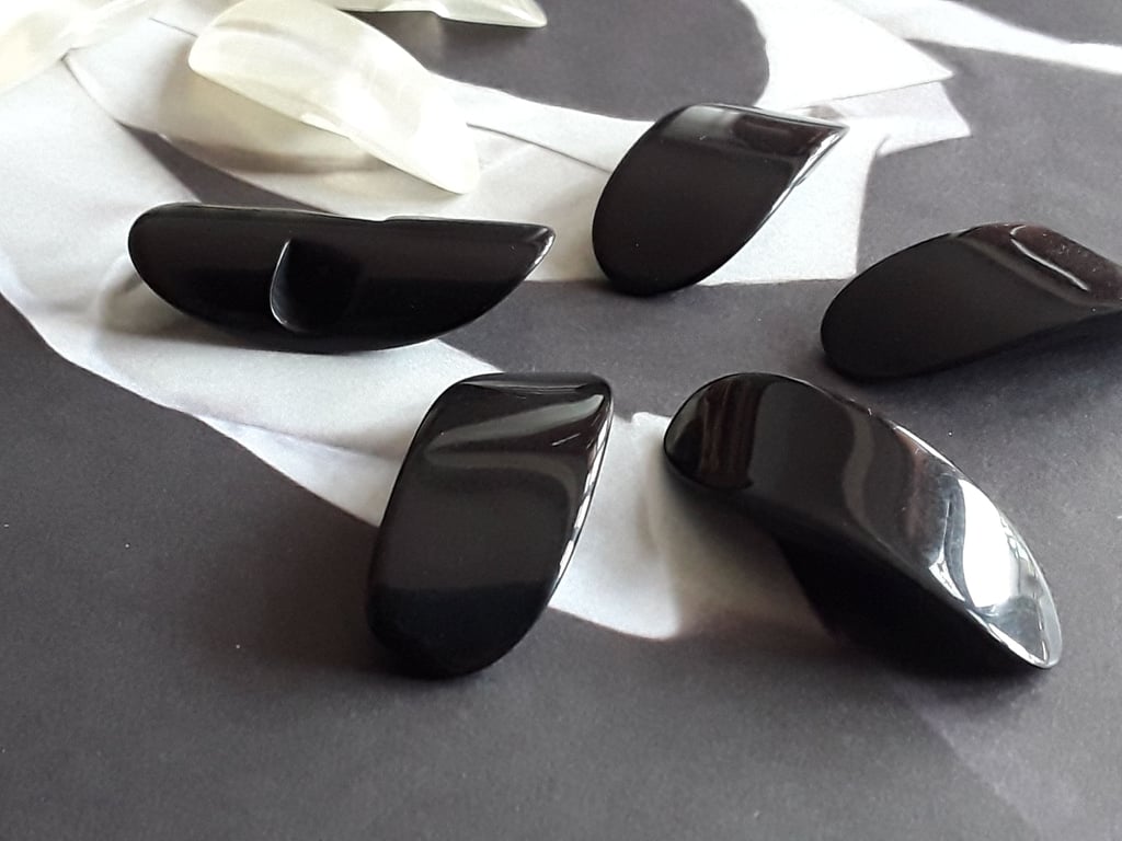 Unusual Polyester toggle Buttons 35mm x 14mm and 37mm x 18mm