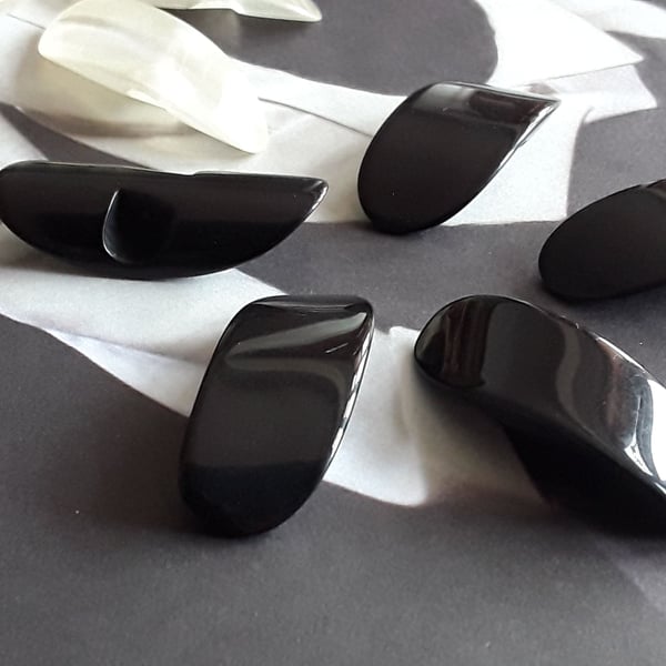 Unusual Polyester toggle Buttons 35mm x 14mm and 37mm x 18mm