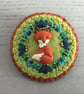 Hand Embroidered Fabulous Fox Brooch - Image 2