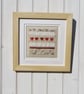 Little Red Hearts Sampler small hand-stitched framed textile, a gift of love - Image 5