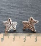 Leaf ear studs in fine silver - Image 4