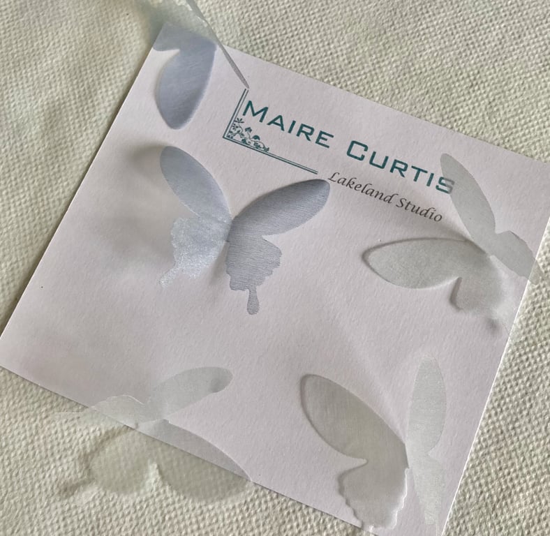 Silk Organza Swallowtail Butterflies in shades of Blue