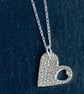 Silver heart within a heart pendant - Image 3