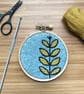 Plant Form Hand Embroidered Hoop Art - Image 2
