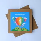 Children's Birthday Card. Lift the flap’. 4th, 5th, 6th, 7th, 8th