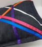 Blue Denim ribbon geometric 16"  envelope cushion cover.  - Image 6