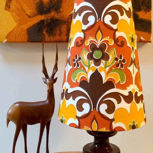  Funky Scandi Style Citrus Floral 60s 70s Vintage Fabric Lampshade option