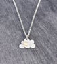 Cloud Pendant with gold star. Hammered silver cloud pendant, clouds, celestial , - Image 8