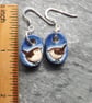 Wren ceramic and sterling silver drop earrings in blue - Image 3