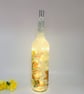 Decoupage bottle light, Robin and Squirrel, winter scene - Image 5