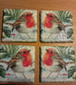Robin Hand Painted Slate Coasters - Image 1