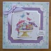 Cakes & Butterflies - 7x7" Birthday Card