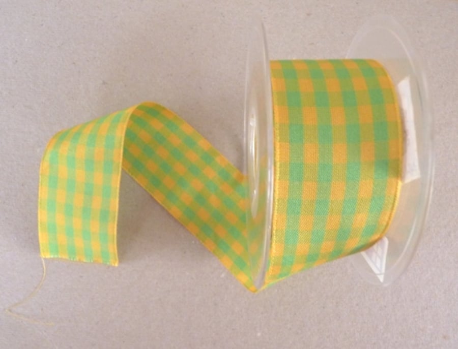 40mm Polyester Checked Ribbon