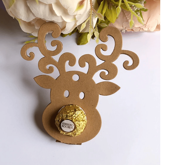 Curly Antler Reindeer Chocolate Holder Craft Die (XD 66)