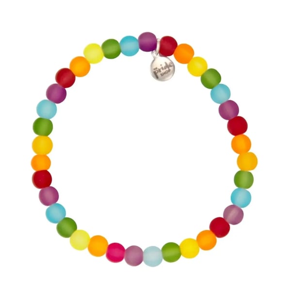 LGBTQ Rainbow Mini Glass Bead Bracelet