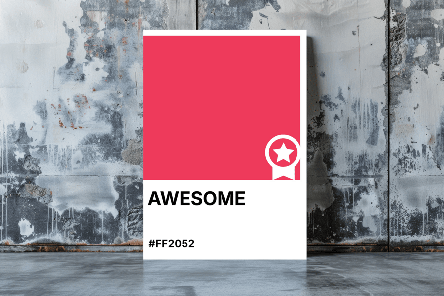 AWESOME Greeting Card – Colour Swatch Series (A6, Blank Inside)