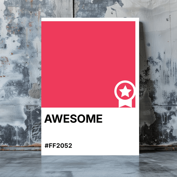 AWESOME Greeting Card – Colour Swatch Series (A6, Blank Inside)