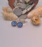 Blue Faux Druzy Lever Back Earrings, Gift for Her, Faux Druzy Earrings, Earrings - Image 2
