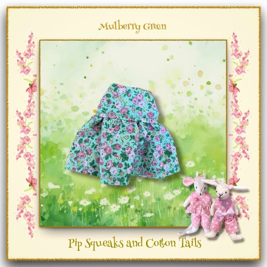 Pip Squeaks and Cotton Tails Green Floral Dress