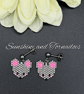 Handmade Beaded Rat Mouse Face Earrings – Cute Pixel Art Animal Jewellery.