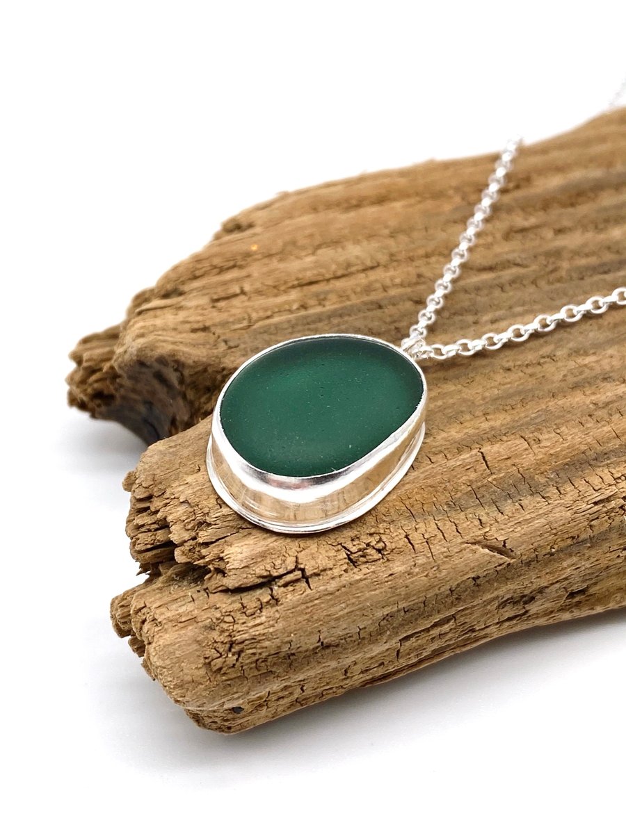 Gorgeous Green Sea Glass Necklace