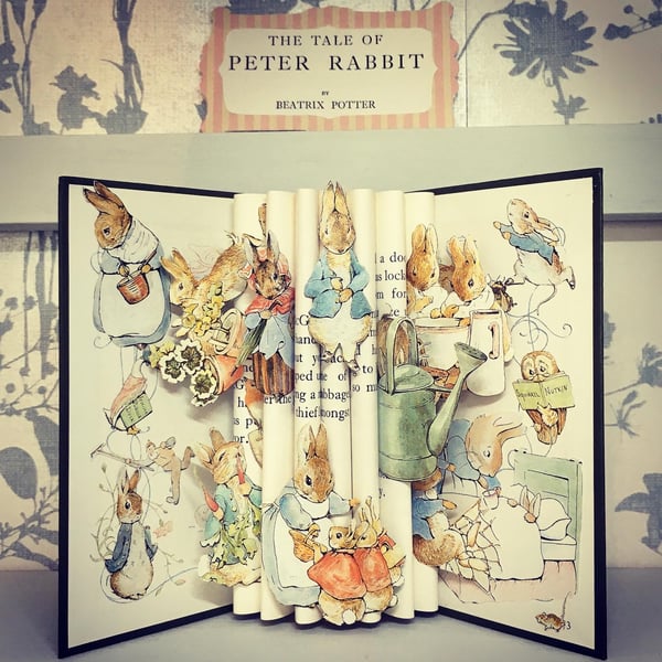 Peter Rabbit Book Sculpture