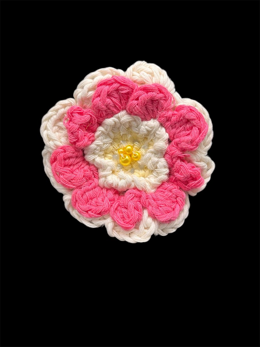 Flower Brooch, Flower Pin, Boho Brooch, Crochet Flower, Crochet Flower Brooch