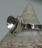 Silver Ring with Domed Heart, size M-N - Image 1