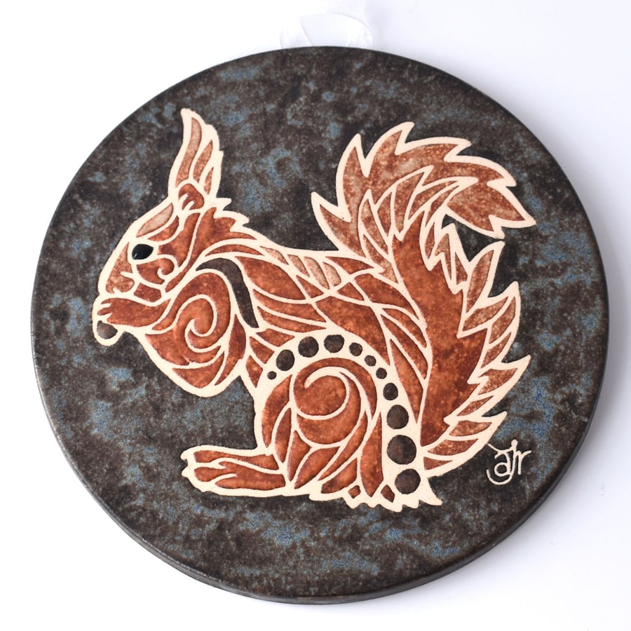 A56 Wall plaque coaster red squirrel (Free UK postage)
