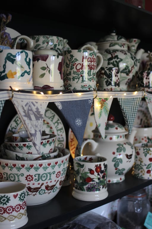 Green and grey mini (dresser) bunting 