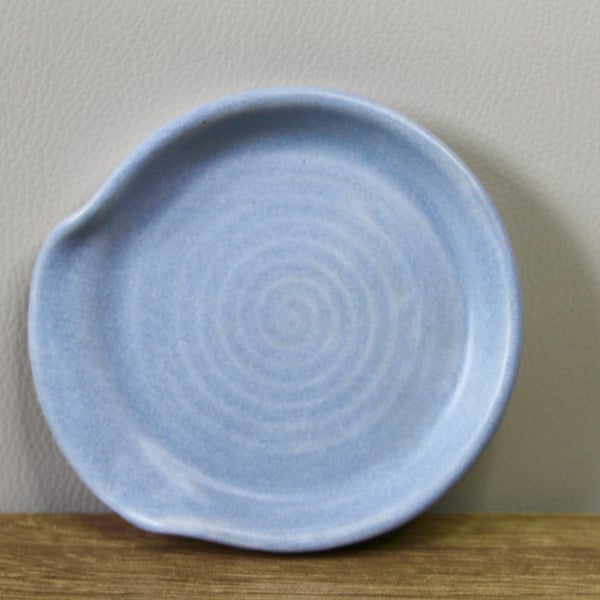 Blue spoon rest