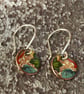 Patterned enamelled copper earrings - Image 4