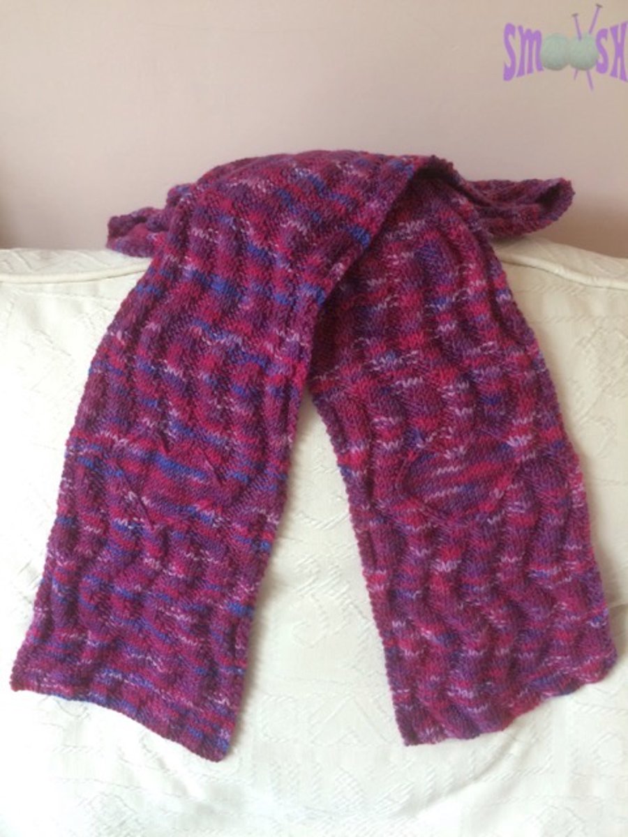 Candy Sweetheart Wibbly Rib Scarf