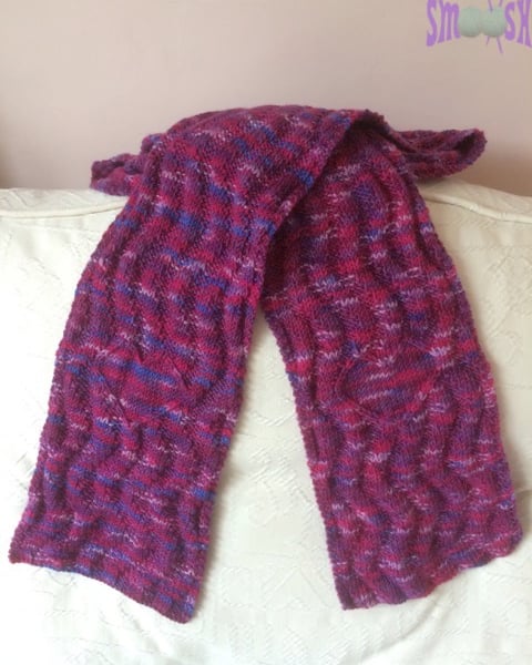 Candy Sweetheart Wibbly Rib Scarf