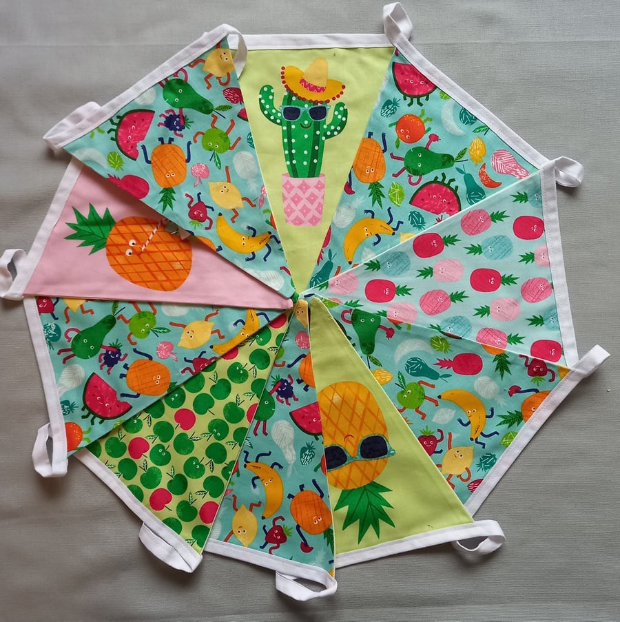 Tropical Fruit Party  Double Sided Bunting 